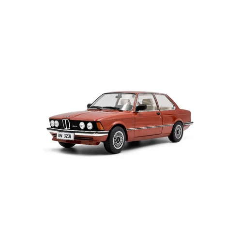 BMW E21 323I 1980 1:18 Solido piros modellautó
