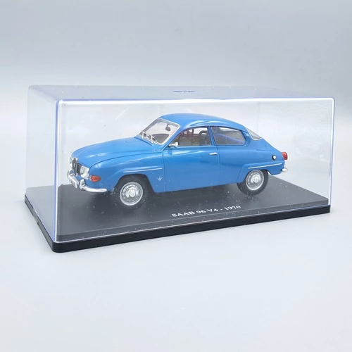 Saab 96 V4 1970 1:24 retró Atlas modellautó kék