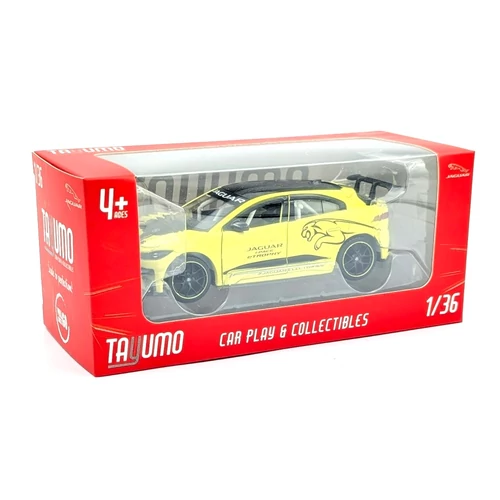 Jaguar I-Pace E-trophy 1:36 Tayumo sárga játékautó