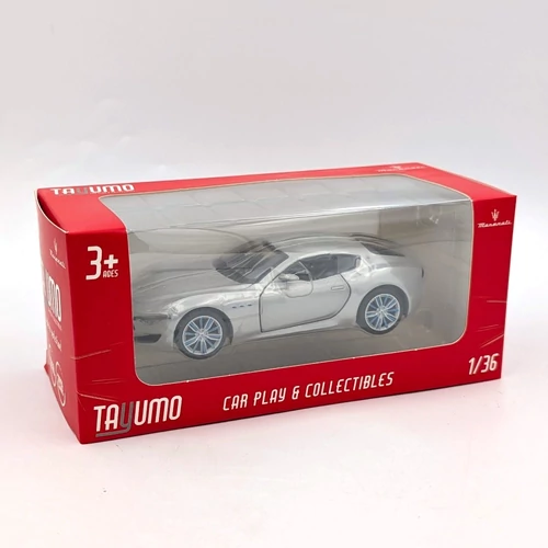 Maserati Alfieri 1:36 Tayumo ezüst autó modell, játékautó
