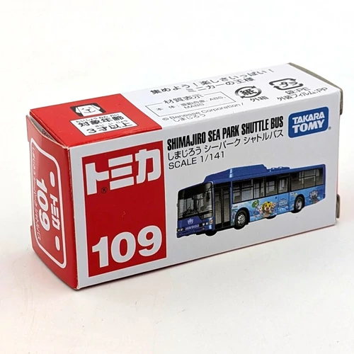 Shimajiro Sea Park bus 1:141 Tomica 109 japán kisautó modell