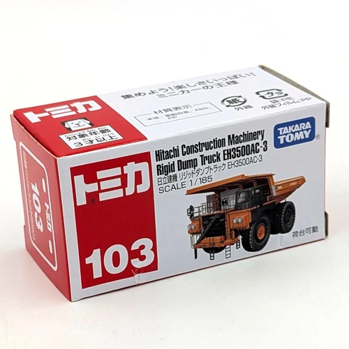 Hitachi merevvázas dömper 1:185 Tomica fém autó modell