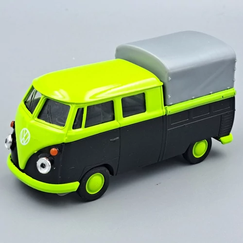 Volkswagen T1 Pick-Up fekete-zöld retró modellautó