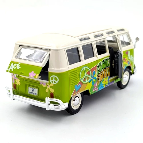 Volkswagen Van Samba Hippy 1:25 zöld Maisto játékautó