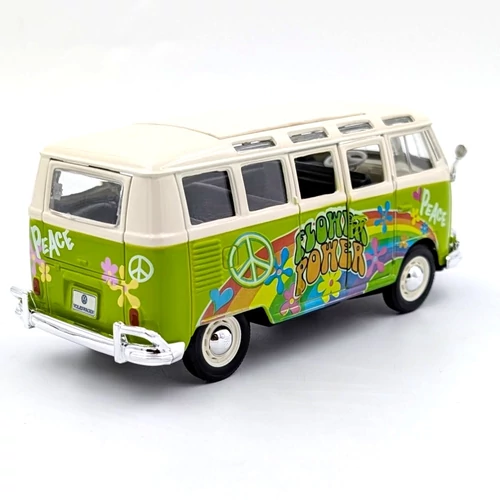 Volkswagen Van Samba Hippy 1:25 zöld Maisto játékautó