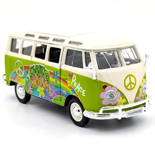 Volkswagen Van Samba Hippy 1:25 zöld Maisto játékautó
