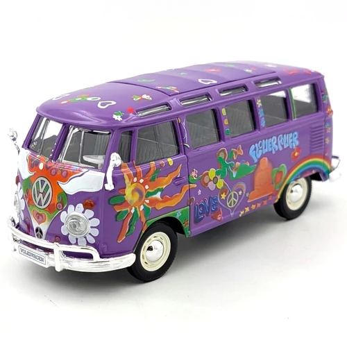  Volkswagen Van Samba Hippy 1:25 lila Maisto játékautó