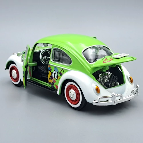 Volkswagen Beetle Graffiti mintás 1:24 fém autó modell-die cast