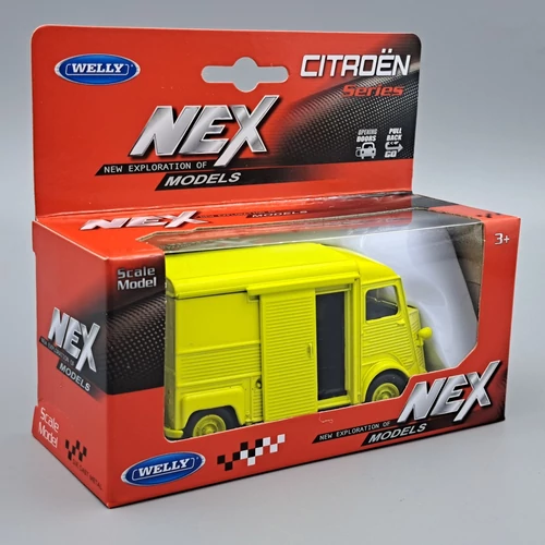 Citroen Type H teherautó sárga Welly retró autó modell
