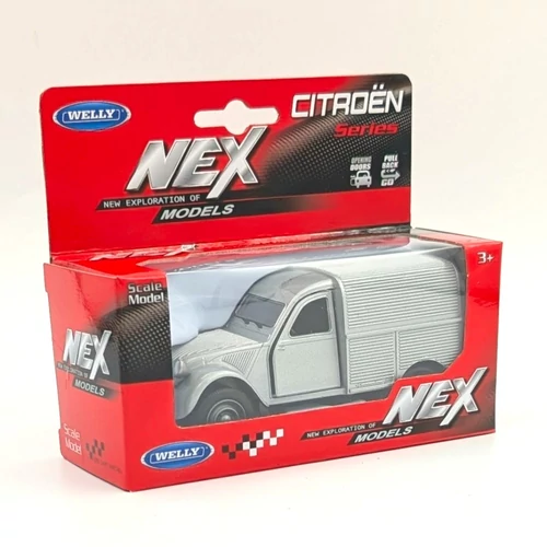  Citroen 2CV Furgon szürke Welly retró modellautó játékautó