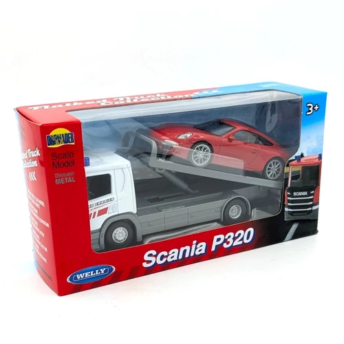 Scania P320 Auto Trailer + Porsche 911 játékautó