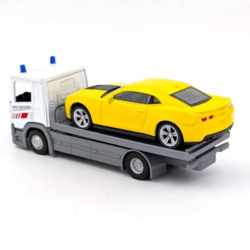 Scania P320 Auto Trailer + Camaro ZL1 Welly játékautó
