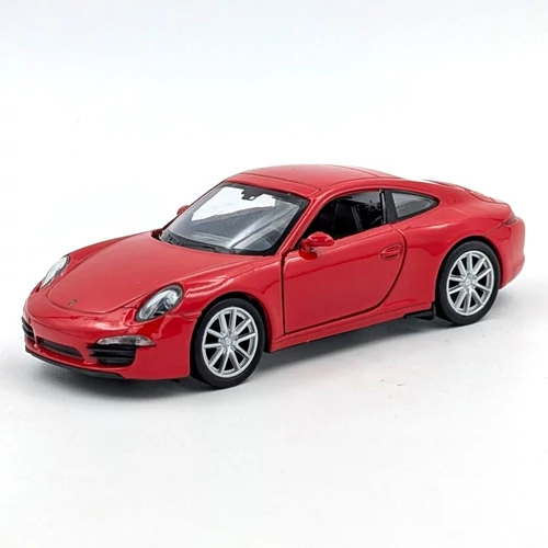 Porsche 911 Carrera S piros Welly modell autó játékautó