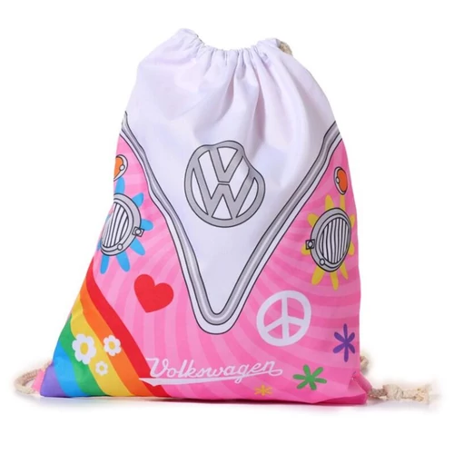Tornazsák Volkswagen mintával pink