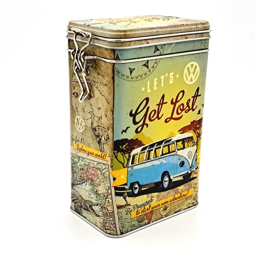 Csatos Fémdoboz - Volkswagen T1 Get Lost Nostalgic-Art ajándék