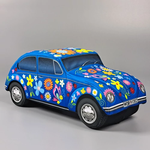 Plüss VW Bogár 1970 virágos kék