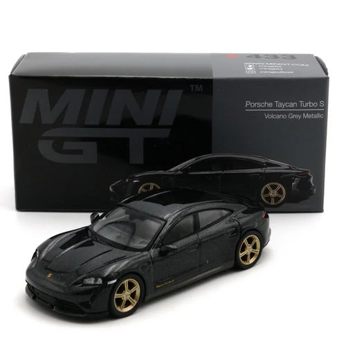 Porsche Taycan Turbo S 1:64 (MiniGT 433) Modell Autó