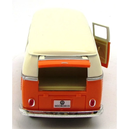 Volkswagen Classical Busz vajszínű tetős modellautó 2