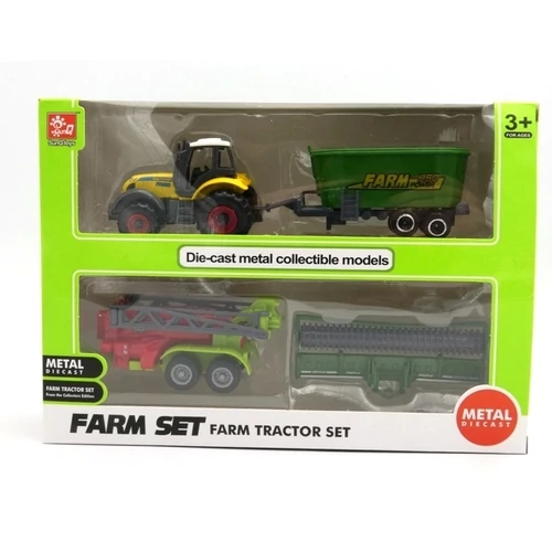 Traktor Szett Sárga Traktorral