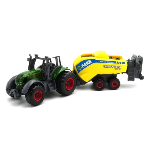 Traktor Szett Sötétzöld Traktorral