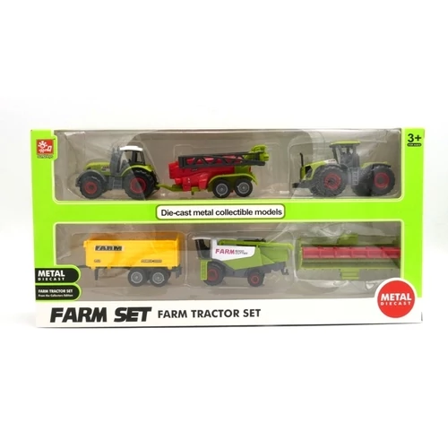 Traktor Szett "Aratás" Zöld - Sárga
