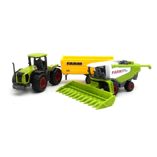 Traktor Szett "Aratás" Zöld - Sárga