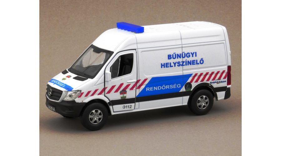 A Meercedes Sprinter Rendőr egy 1:43 méretarányú modellautó gyűjtőknek
